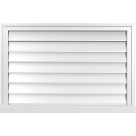 Ekena Millwork Vertical Surface Mount PVC Gable Vent w/ 2"W x 2"H , Brickmould Sill Frame, 36"W x 24"H GVPVE36X2403SN
